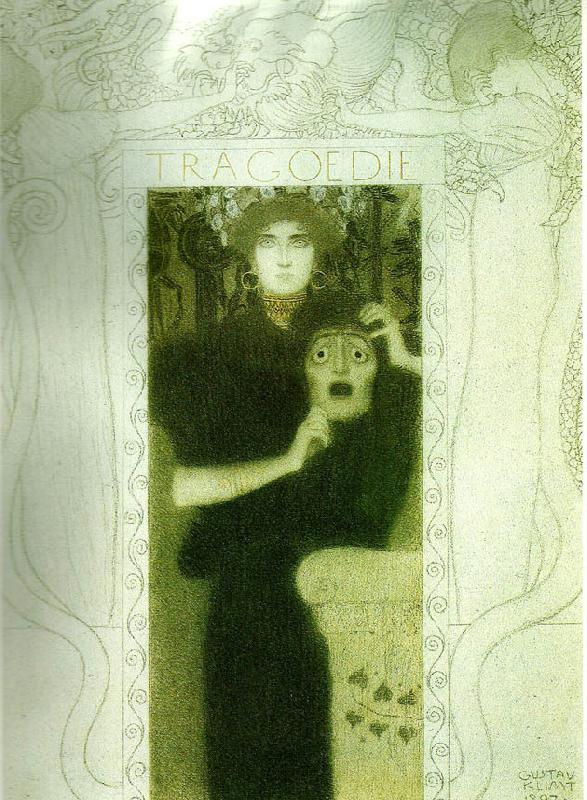 Gustav Klimt tragedin oil painting image